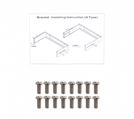 RKB04-3L. LINKMADE 4U SOPORTE DE PARED ABIERTO REGULABLE Con Bisagra