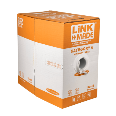 CBLL-UG LINKMADE LSZH Gris CAT6 UTP 300mt Unifilar Cobre Caja Cable Taiwan