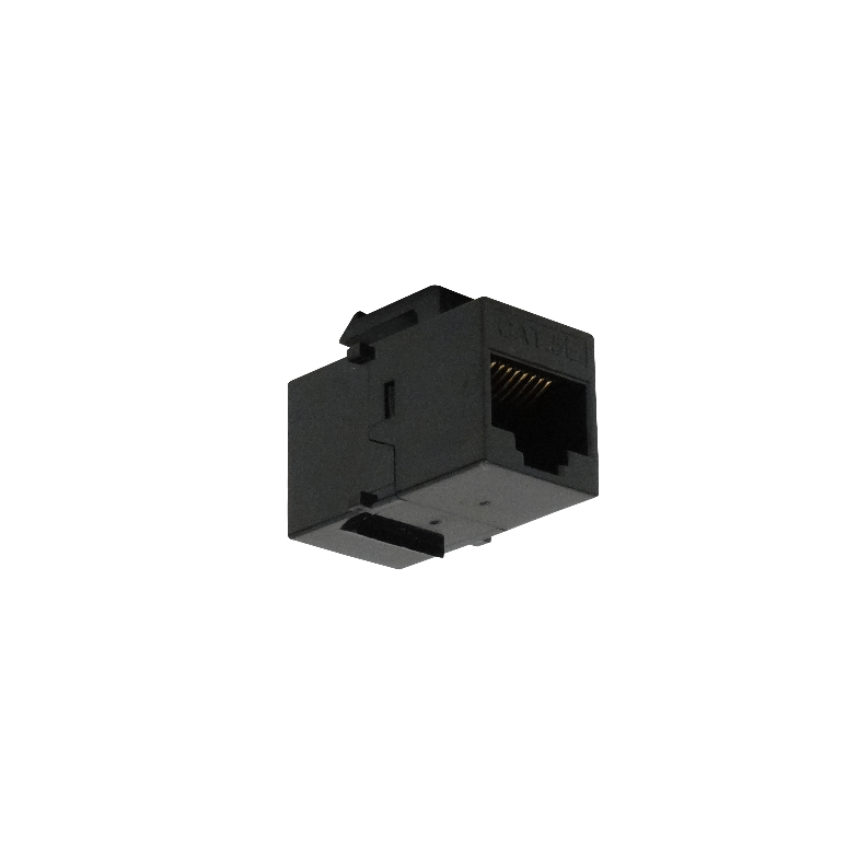 KC5NL Negro Cat5e UTP Acoplador RJ45-RJ45 Keystone de Inserción Directa