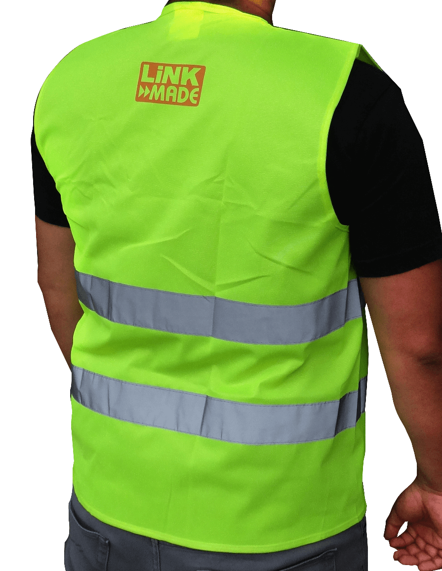 CHALECO LINKMADE Chaleco de alta visibilidad homologado según normativa chilena - Disponible en múltiples tallas