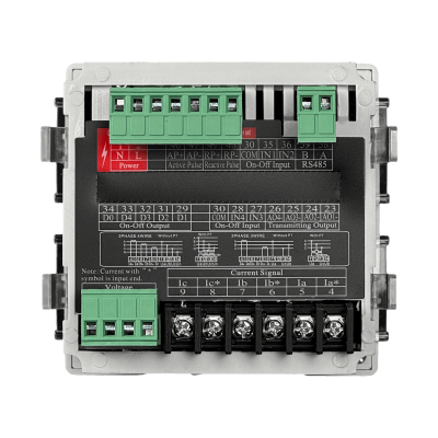 YG889. Medidor Trifásico de CA para Factor de Potencia y Coseno Phi VA 96x96mm 380V RS485
