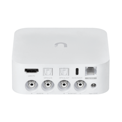 POE-AUDIO-PORTA UBIQUITI Blanco 4-RCA eARC 2-Óptico 1-100 USBC Transmisor de Audio Digital