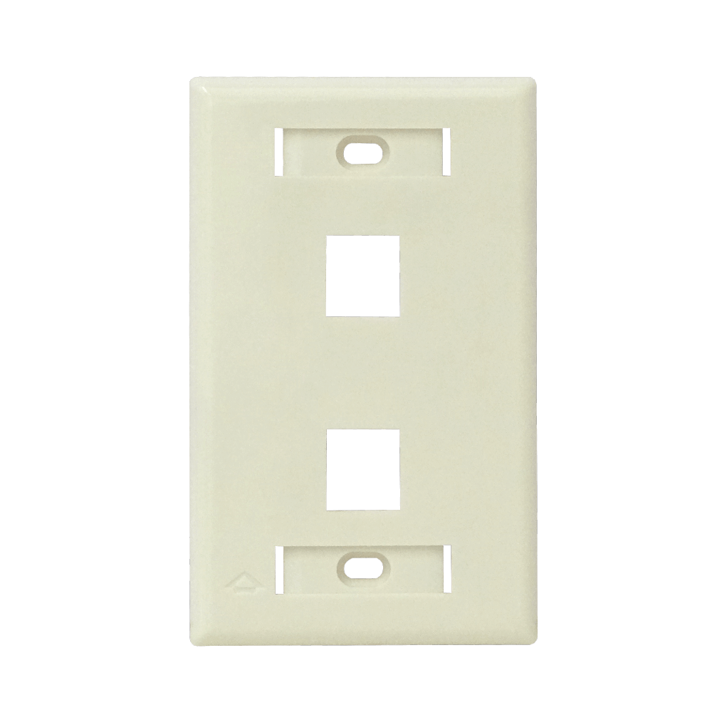 FP2WF FURUKAWA Placa frontal plana blanca para 2 conectores Keystone de 70x114mm ref. 35050017