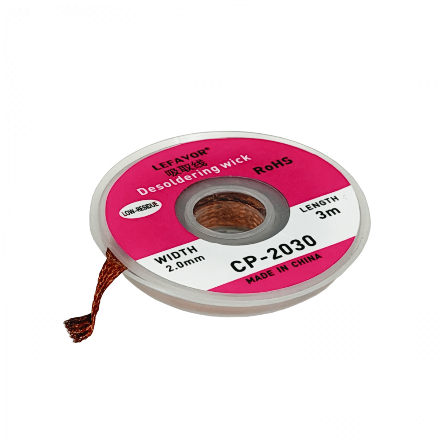 MALLA-DESOL Malla de Cobre 2mm x 3mts Des-Soldadora Desoldadora Dessoldadora
