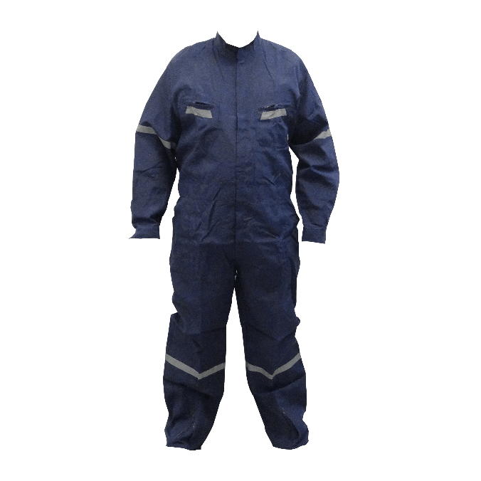 OVEROL-XXLA Overol Talla XXL Azul Altura 180cm 50/52 en Popelina de Poliéster con Bandas Reflectantes