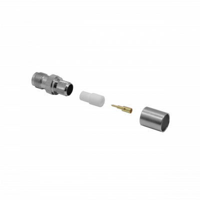 ZH4C Conector RPTNC-Hembra para Cable LMR400 CA400 Serie-400 Engastable