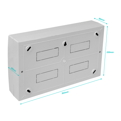 CADIN-18S LEXO Caja de Superficie LSZH 18 Módulos Carril DIN IP41 IK08 5399118