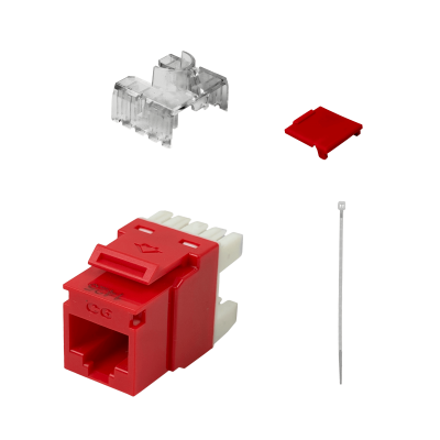 KP6RF FURUKAWA Rojo Cat6 UTP Multilan Conector Keystone Hembra RJ45 35060608