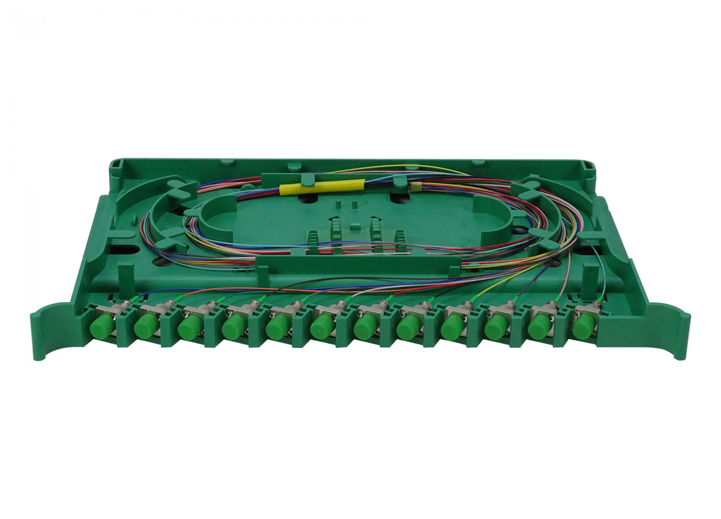 ODF-H Charola 12-FC/APC para Panel tipo ODF incluye pigtails-SM y acopladores