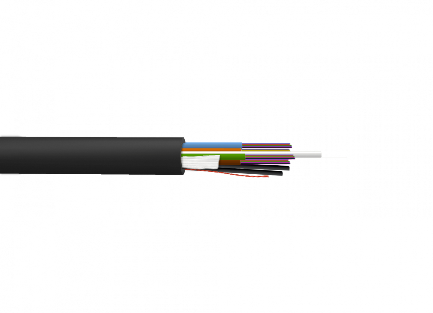 CFSJ48 SM 48-Fibras-G652D LSZH 10mm 2-FRP-2,5mm Cable Monomodo x-mt 2km s/gel