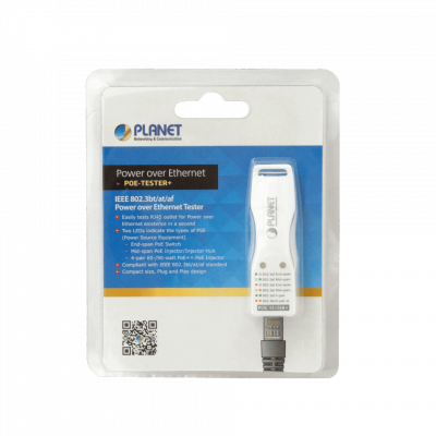 POE-TESTER+ PLANET Comprobador PoE++ af/at Indicador MID-SPAN END-SPAN 1-RJ45