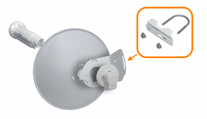 PBE-M5-400 UBIQUITI 1-1000 Gigabit 25dBi 5GHz 400mm Antena PowerBeam para exteriores incluye-PoE24V