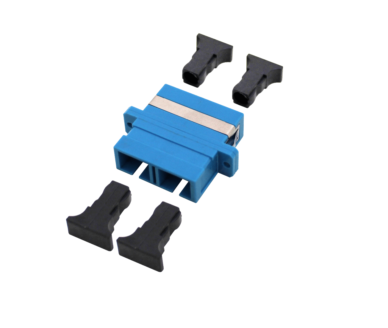 FASCD Adaptador acoplador simplex azul SC-SC monomodo dúplex para fibra óptica, para panel de parcheo o caja de conexiones