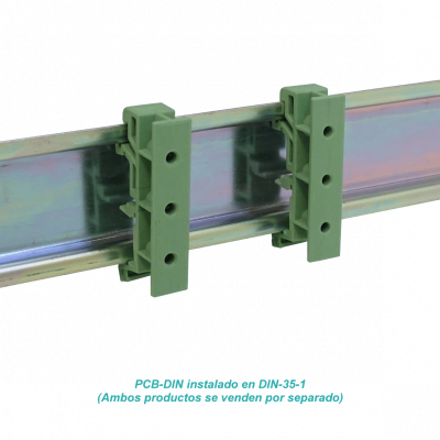 PCB-DIN Verde 25mm Par Soportes Plásticos inc-tornillo Montaje Circuito Carril DIN