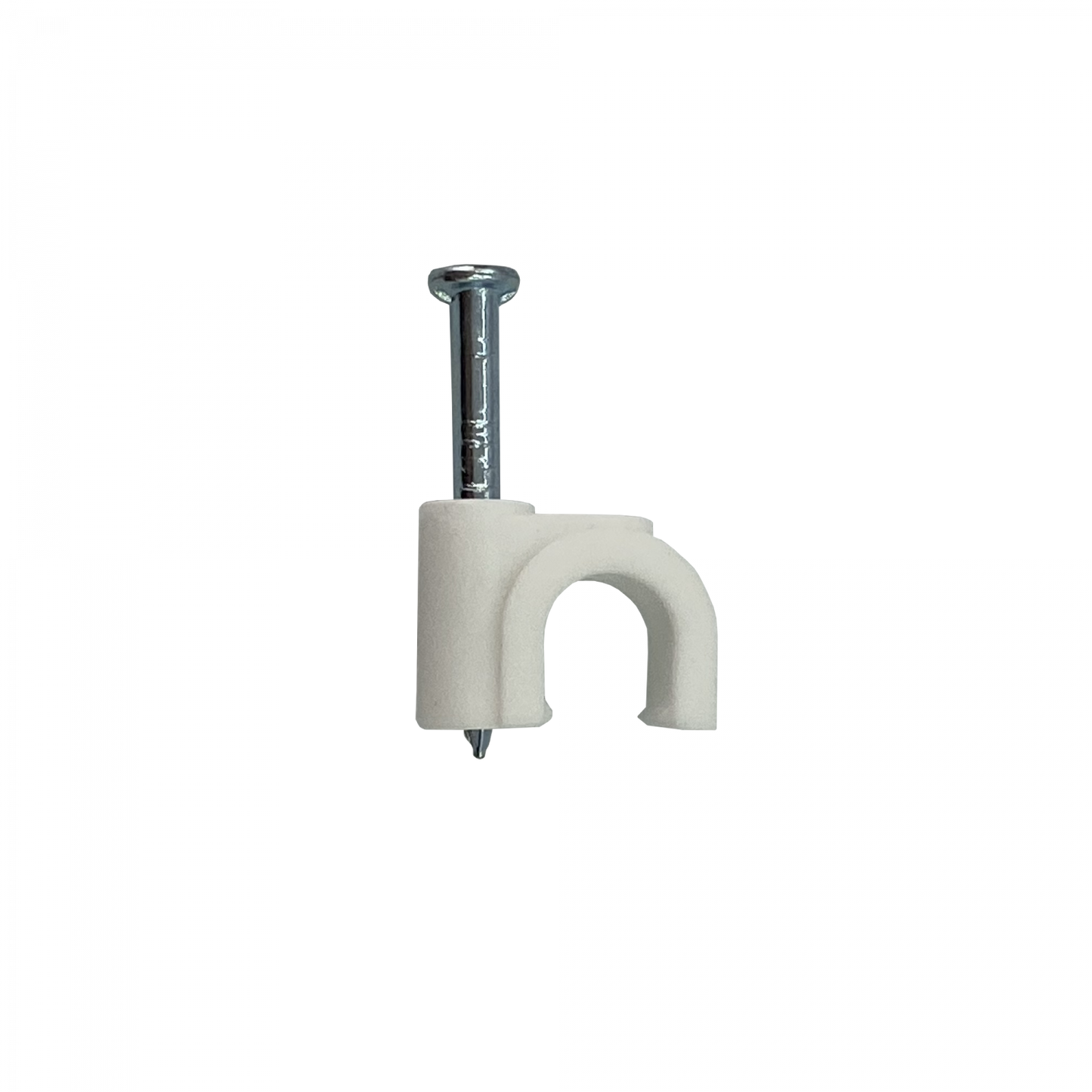 GRAMPA6MM-W LINKMADE Sujetacable 6mm Blanca Circular Clavo para Hormigón 100-unidades