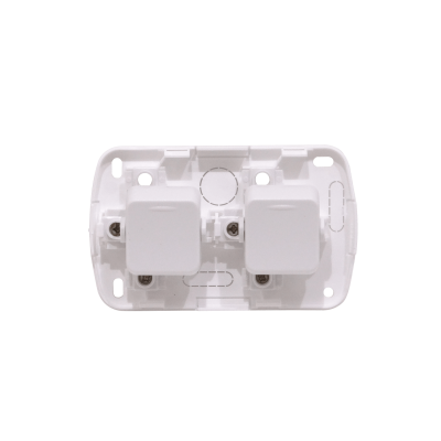 INTERRUPTOR-915 KALOP 9/15 Interruptor Doble de Superficie Blanco Tekna IP20 KS39651