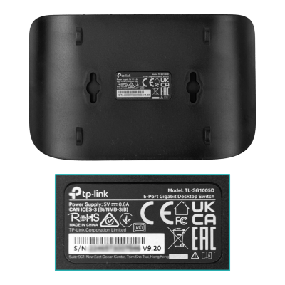 TL-SG1005D TP-LINK 5-1000 Gigabit Conmutador de Escritorio no-Administrable no-Rack incl-5V/0,6A