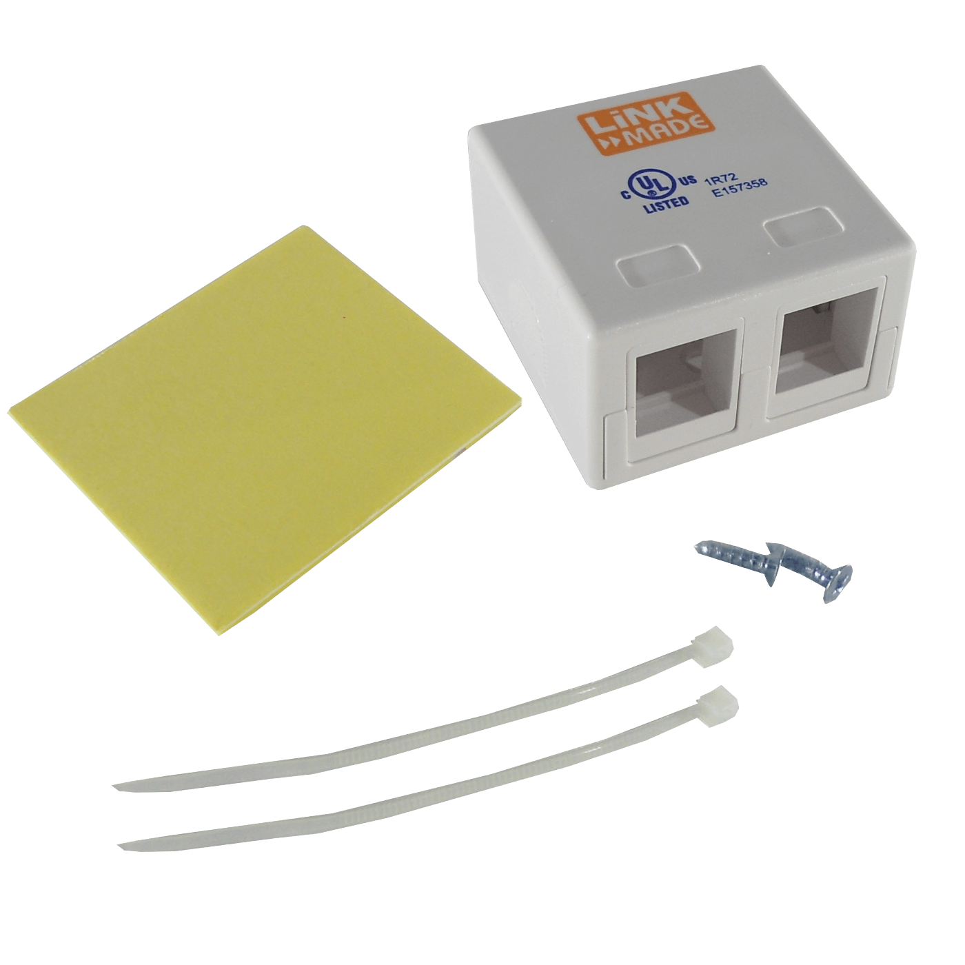 RST-M2L. LINKMADE ROSETA BLANCA VACIA PARA 2 KEYSTONE