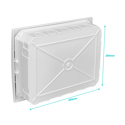 CADIN-12E LEXO Tablero para Embutir LSZH de 12 Módulos con Riel DIN, IP41, IK08, Código 5396512