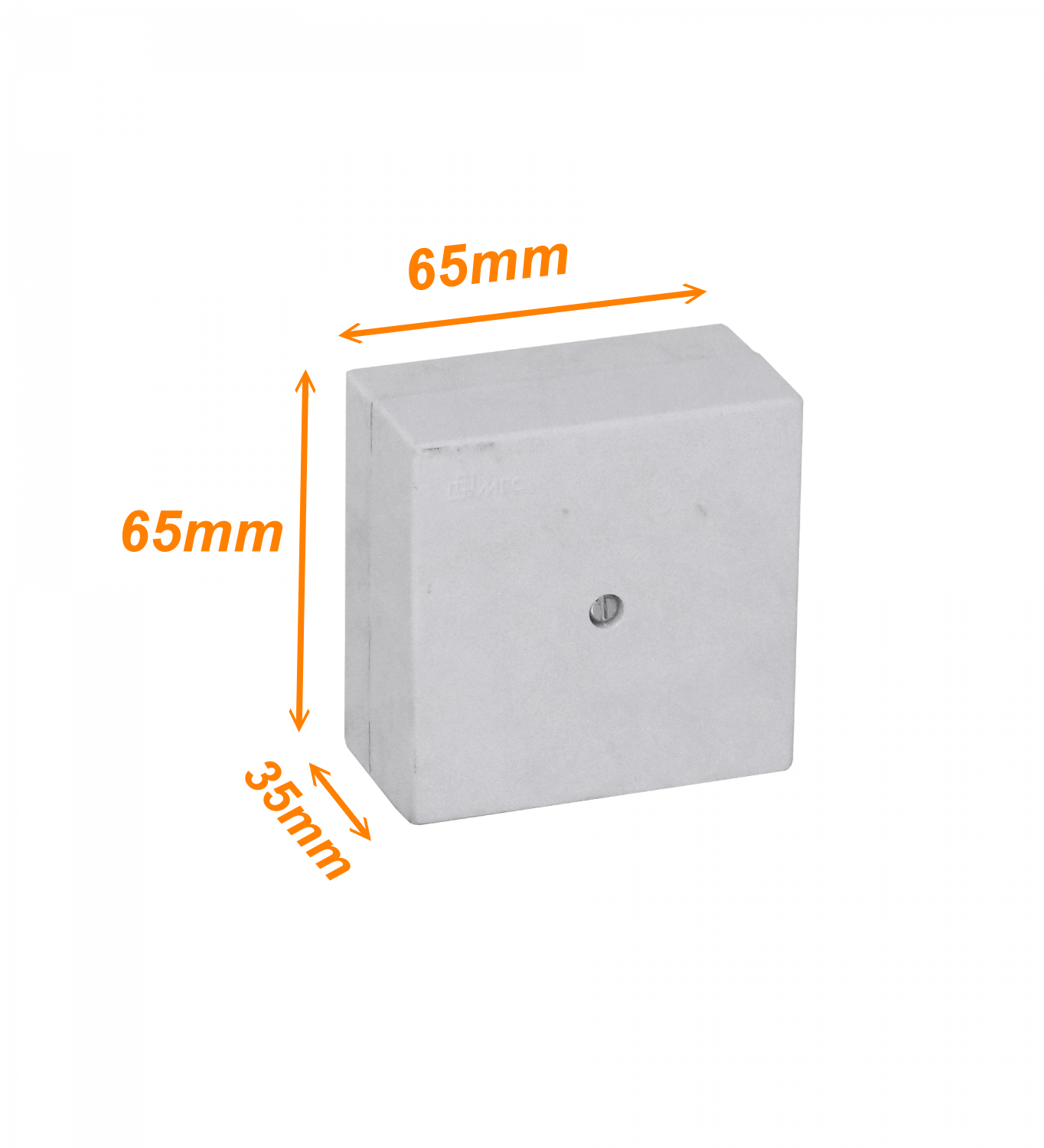 MEC-01 Caja Estanca Blanca MEC de 65x65x35mm con 1 Tornillo de Fijación