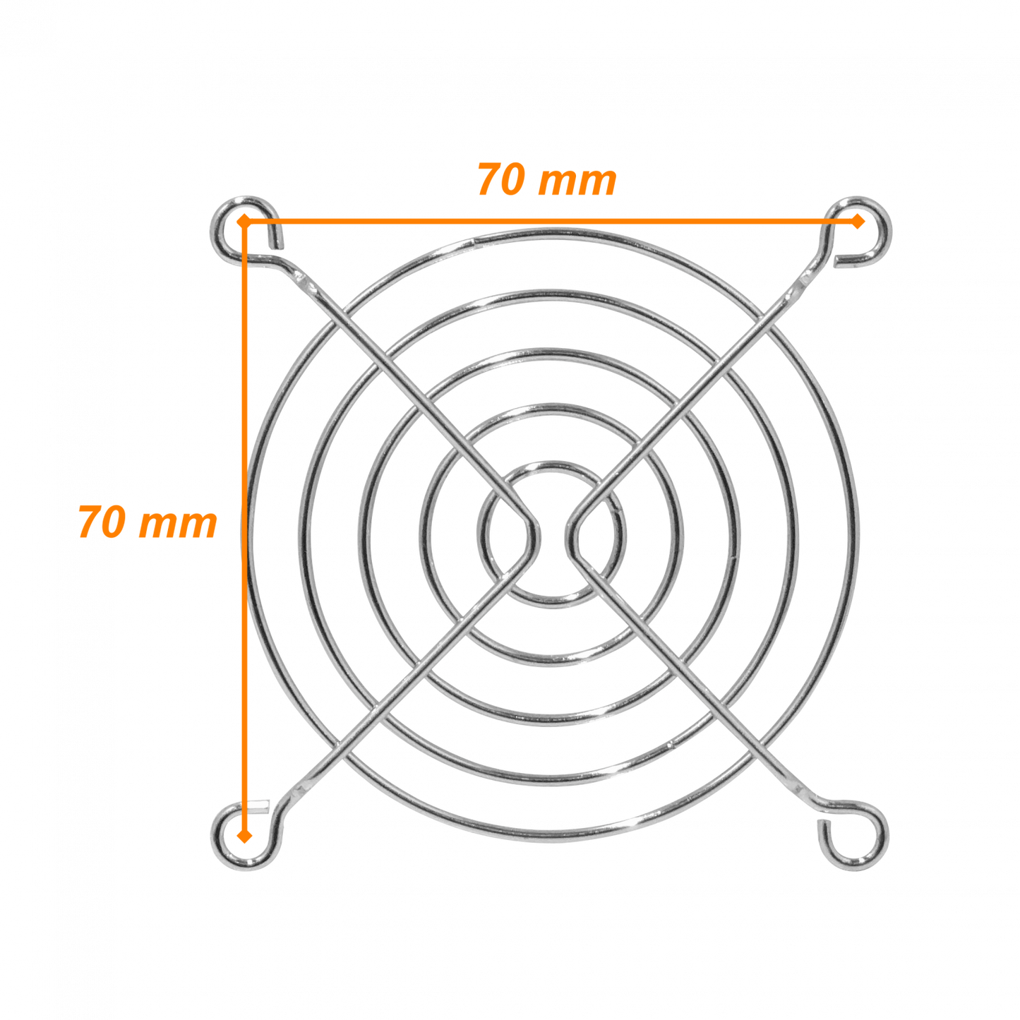8025-J Rejilla metálica para ventilador tipo turbina compatible con tamaño 80x80mm para marco de 8x8cm