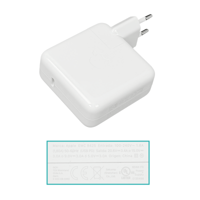 CARGA-70W APPLE Original 70W USB-C 5/9/15/20,6V req-cable Cargador MXN53CI A2743