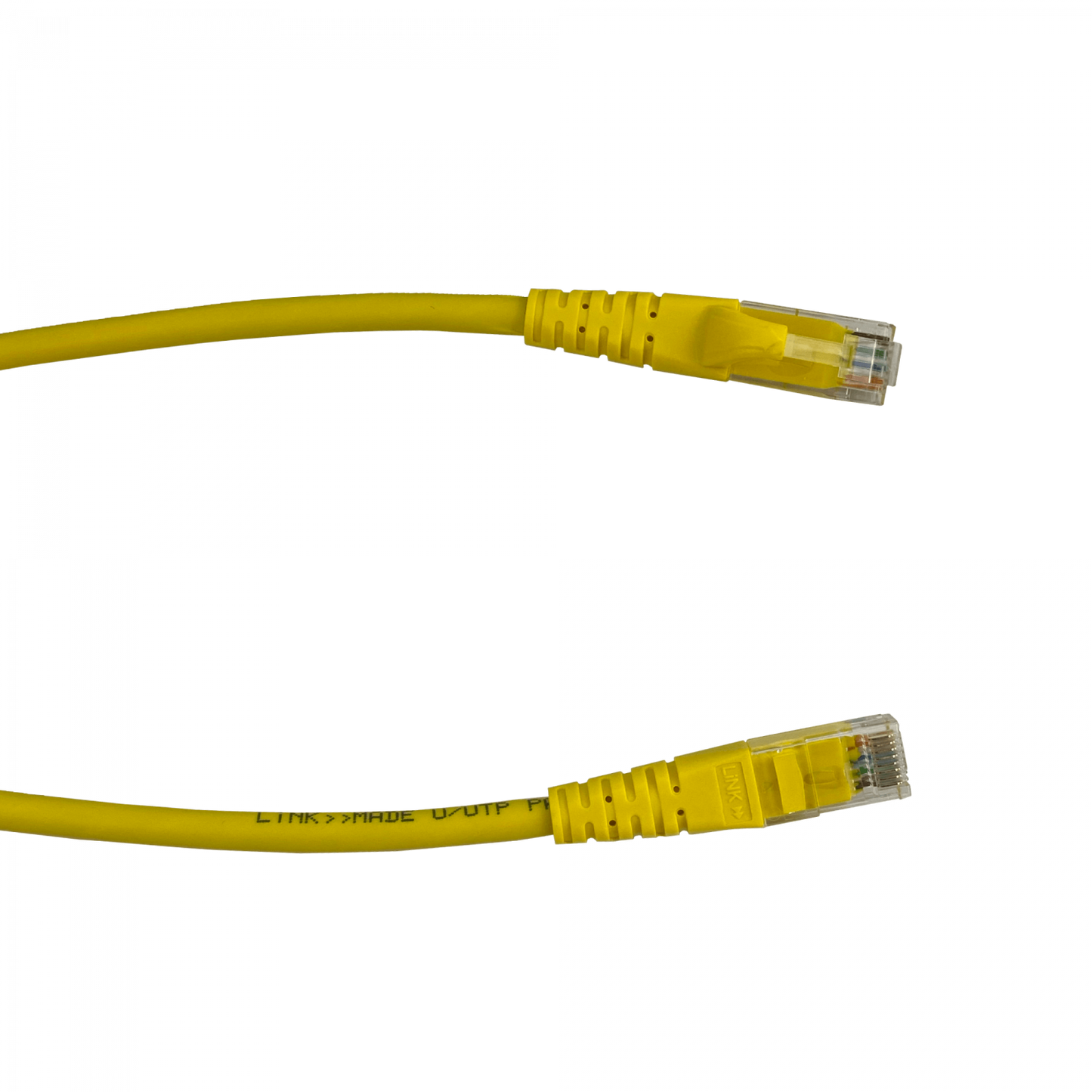 CP6M-100L. LINKMADE Cable de red multifilar CAT6 LSZH amarillo con conectores inyectados de 10 metros