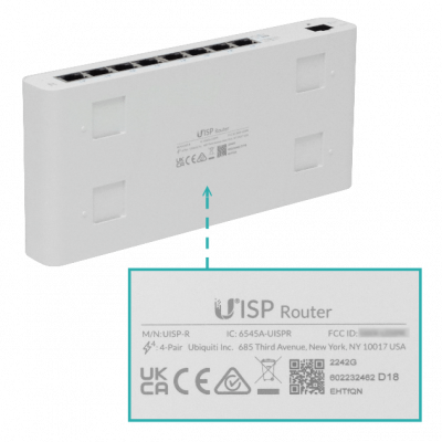 UISP-R UBIQUITI Micro-enrutador PoE 8 puertos Gigabit 24V 110W totales 1 SFP Bluetooth incluye fuente 27V/120W