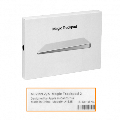 TRACK-PS APPLE Trackpad Mágico 2 Plateado con Bluetooth, batería de Litio y cable incluido MJ2R2LZ/A A1535