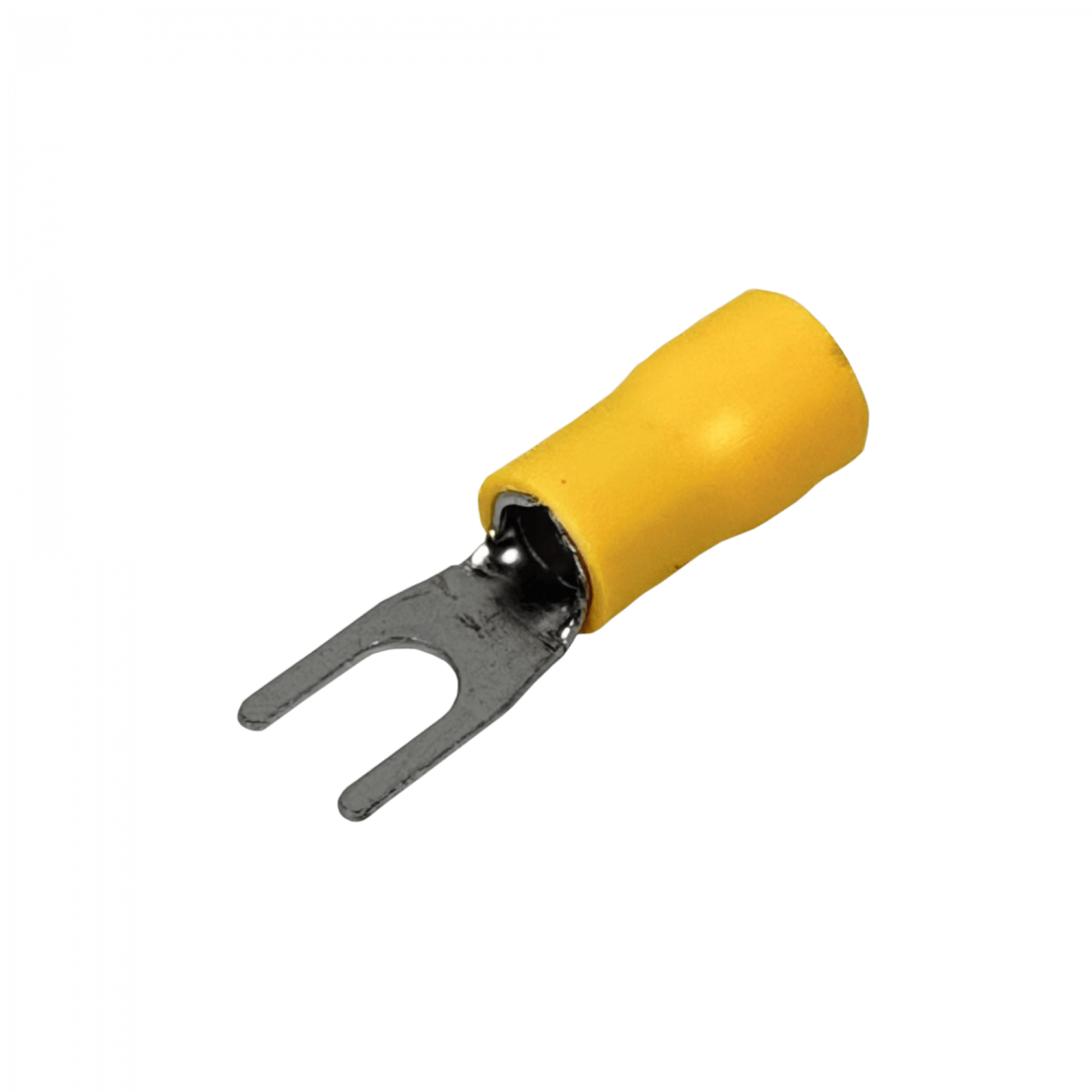 HORQ-4360 Terminal hembra faston 4,3mm para cable 4,0-6,0mm² paquete 50 unidades conector amarillo con aislante de PVC