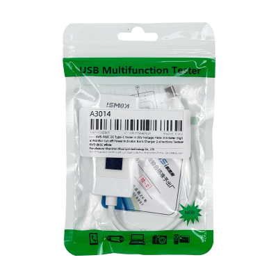 TESTER-065C Medidor Digital Puerto USB-C Rango 4-30VDC Intensidad 0-6,5Amperios Potencia 0-195Vatios