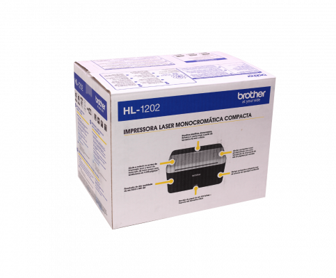 HL-1202 BROTHER Impresora láser monocromo solo-USB, velocidad 21ppm, resolución 2400x600dpi, bandeja 150 hojas, usa tóner TN1060