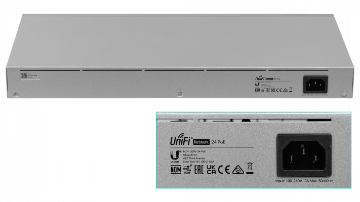 USW-24-POE UBIQUITI Conmutador 95W-total 24-1000-16PoE/48af/52at 2-SFP requiere-UniFi