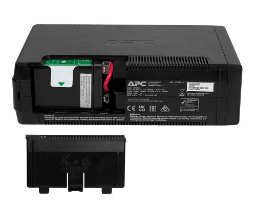 BR900MI APC Sistema de alimentación ininterrumpida de 900 VA / 540 W, batería de 68 Wh con 1 módulo de 9,4 Ah, tiempo de transferencia de 10 ms, 6 tomas C13, 1 entrada C14, puertos USB y serial, rango de entrada 176-294 VCA