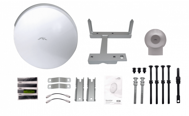 RD-5G31-AC UBIQUITI ANTENA PLATO ROCKET 31dBi 748mm 5.1-5.8GHz 2x2 2-RPSMA INCLUYE-CUBIERTA