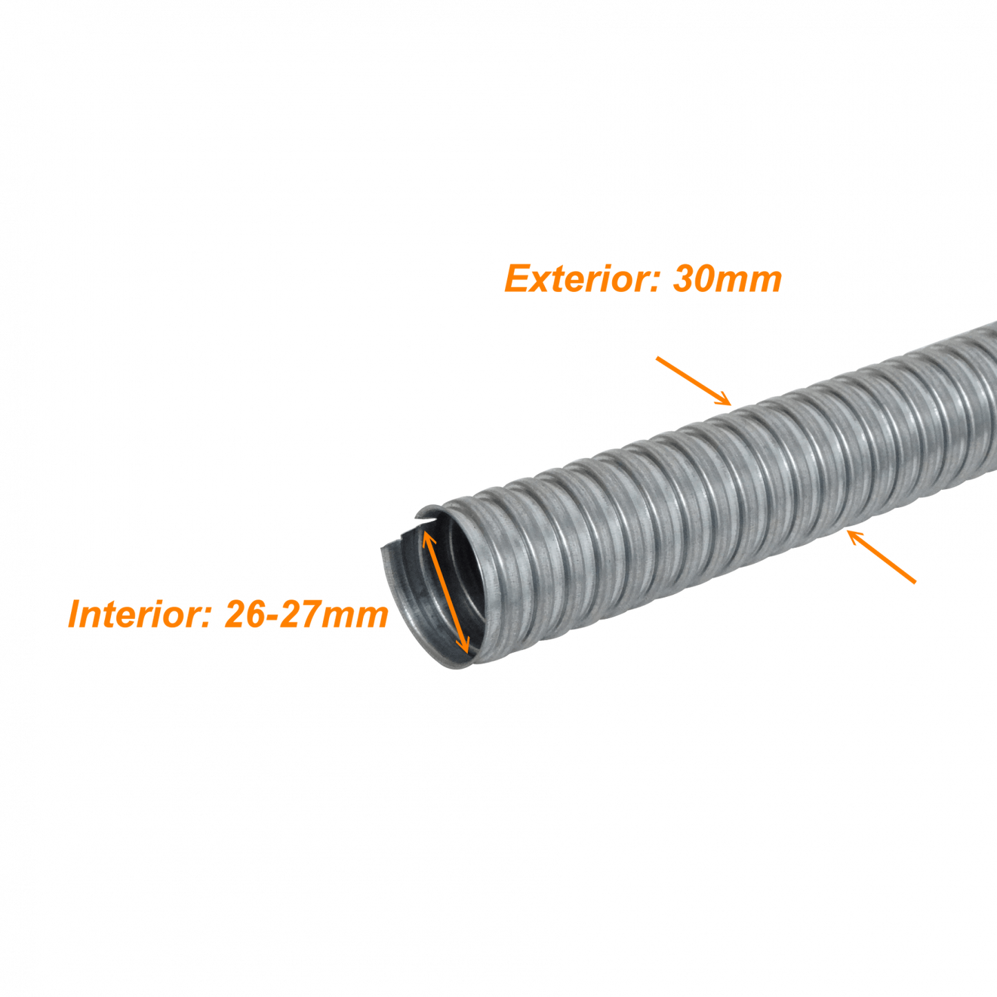 FLEXE32. Tubería Flexible Metálica Individual de 32mm Bobina-30mts Conduit 1-Pulgada