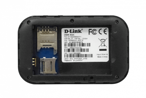 DWR-932C D-LINK ALIMENTACIÓN PORTÁTIL 4G/LTE-CAT4 N300-2,4GHZ 3-ANTENAS-INTEGRADAS 1-TARJETA-SIM 1-PUERTO-USB
