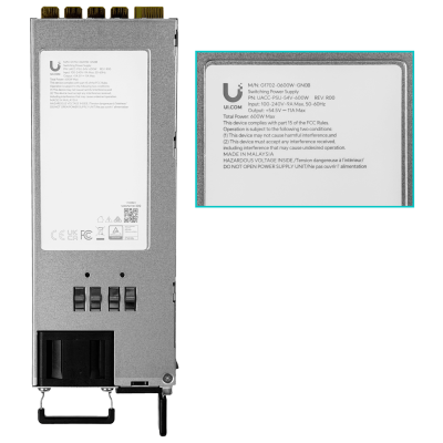 PSU-546 UBIQUITI p/ECS-24-POE ECS-48-POE Fuente Poder 54,5Vdc 11A 600W 1-C14