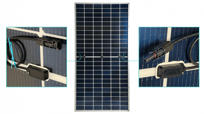 MONO-585 Panel Solar Fotovoltaico Monocristalino Bifacial de 585W, 42,5Vmp, 144 Celdas y Conector MC4