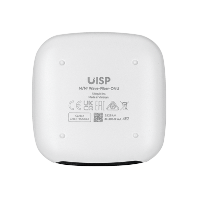 WAVE-FIBER-ONU UBIQUITI Receptor GPON ONU 1-2500 1-SC/APC Monomodo B+ 20km con PoE24V incorporado