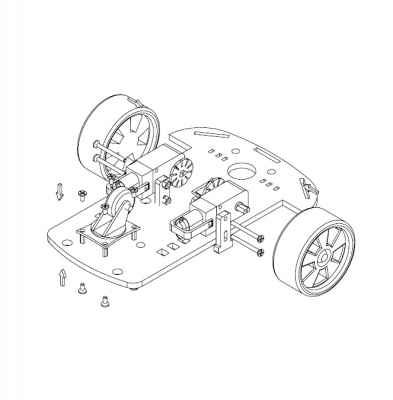 KIT-AUTITO Paquete de vehículo robótico de 3 ruedas para ensamblar, requiere placa Arduino para su funcionamiento