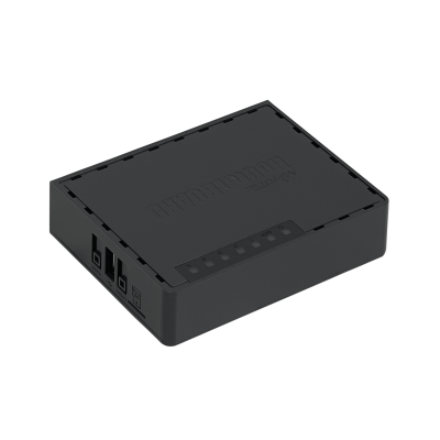 HEX S MIKROTIK 1 puerto SFP 2.5 Gbps, 5 puertos 10/100/1000 (1 con PoE), 2 cadenas 950 MHz, 256 MB, ranura microSD, USB, licencia nivel 4, incluye fuente 24V