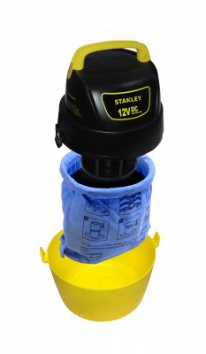 ASPIRADORA-12V STANLEY Aspiradora Portátil 12V para Líquidos y Sólidos 3,8 Litros Cable 5 Metros Enchufe Automotriz