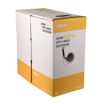CBXD-UN3 DAHUA 305m Exterior Cat5e Negro 24AWG Cable UTP Conductor Sólido Cobre PFM920-5EU