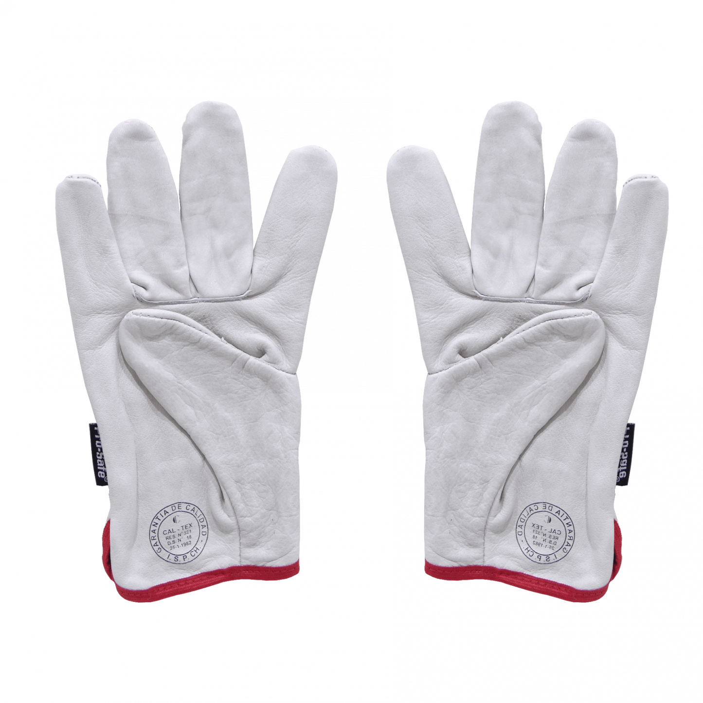 GUANTES-CAB PRO-SAFE Guantes de Piel de Cabritilla Cortos sin Forro Interior Certificación CE EN388 Talla Mediana