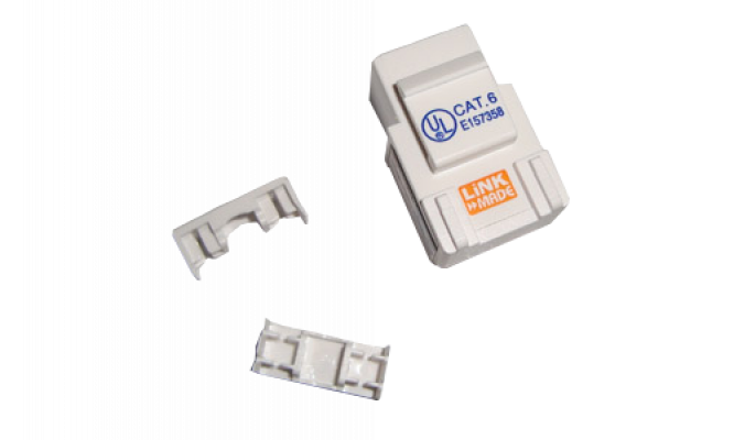 KP6WL LINKMADE Blanco Cat6 U/UTP Punchable Keystone Conector Hembra RJ45