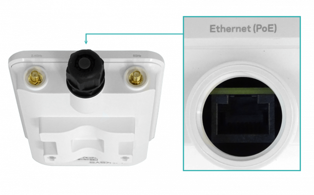 LAPAC1300CE LINKSYS Punto de Acceso Exterior AC1300 4 Antenas 2.4/5GHz-RPSMA 400/867Mbps 1 puerto 1000 Mbps Requiere PoE Activo