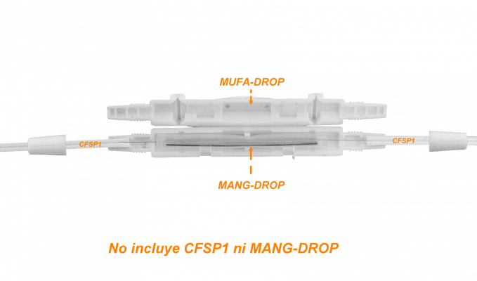 MUFA-DROP-01 Redondo Drop Cierre de Empalme unitario Blanco-PP requiere-Manguito de Empalme 12x102mm