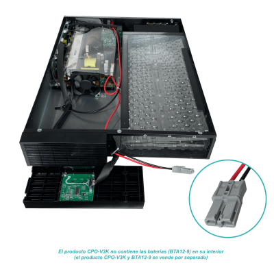 CPO-V3K CITO USB Necesita 6-Acumuladores 6x9Ah 3KVA 2700W En Línea 0ms SAI 2U Bastidor
