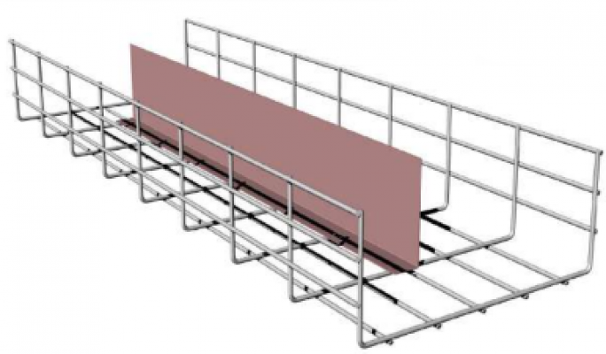 ESCAM-T LINKCHIP Separador Alt-46mm 2,5m para Bandeja Portacables Tipo Rejilla de Alambre